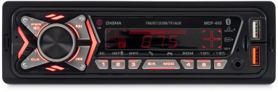 Автомагнитола Digma MCP-455 1DIN 4x50Вт v5.0 USB 2.0 AUX 4 ПДУ