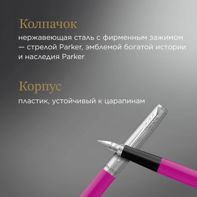 Ручка перьев. Parker Jotter Originals F60 (2096860) Magenta M сталь нержавеющая блистер