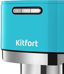 Кофеварка рожковая Kitfort КТ-7461 1350Вт бирюзовый/черный
