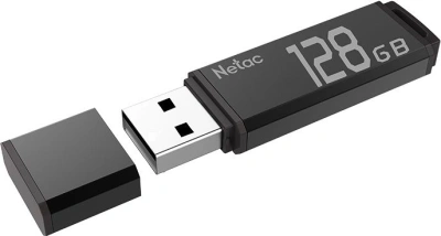 Флеш Диск Netac 128Gb U351 NT03U351N-128G-20BK USB2.0 серый