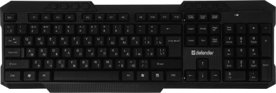 Клавиатура + мышь Defender Jakarta C-805 клав:черный мышь:черный USB беспроводная Multimedia (45804)