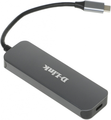 Разветвитель USB-C D-Link DUB-2340 4порт. черный (DUB-2340/A1A)