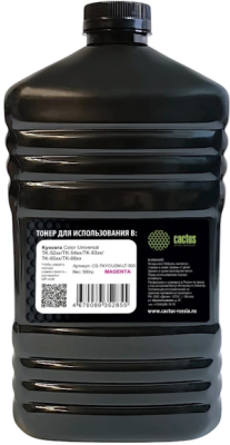 Тонер Cactus CS-TKYCU2M-LT-500 пурпурный флакон 500гр. для принтера Kyocera Color Universal TK-52xx/TK-54xx/TK-83xx/TK-85xx/TK-88xx