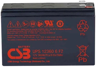 Батарея для ИБП CSB UPS123606 F2 12В 7.5Ач