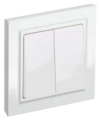 Выключатель IEK Brite ВСР10-2-0-БрБ скрыт. 2кл. IP20 белый (упак.:1шт) (BR-V20-0-10-K01-F)