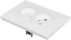 Розетка силов. IEK Brite РС12-2-БрБ BR-R20-10-K01-F 2розет. двойн. скрыт. IP20 белый (упак.:1шт)