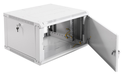 Шкаф коммутационный ЦМО ШРН-Эконом (ШРН-Э-6.350.1) настенный 6U 600x350мм пер.дв.металл 85кг серый 300мм 11кг 180град. 345мм