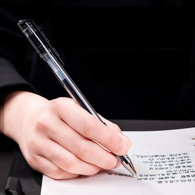 Набор ручек гелев. Deli 6610 прозрачный/ассорти ассор. черн. блистер (10шт) линия 0.5мм резин. манжета 10 ручек