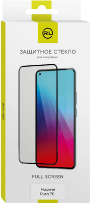 Защитное стекло для экрана Redline черный для Huawei Pura 70 2.5D 1шт. (УТ000039351)