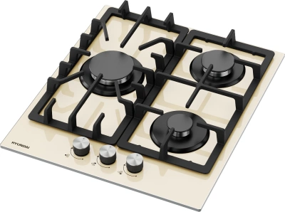 Газовая варочная поверхность Hyundai HHG 4333 BE бежевый