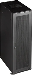 Шкаф серверный Lanmaster (TWT-CBB-47U-6X6-G1) напольный 47U 600x600мм пер.дв.стекл металл 2 бок.пан. 800кг черный