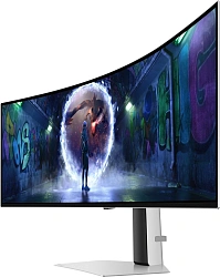 Монитор Samsung 49" Odyssey OLED G9 S49DG932SIXCI серебристый OLED LED 32:9 HDMI полуматовая HAS 250cd 178гр/178гр 5120x1440 240Hz FreeSync Premium Pro DP USB 12.9кг