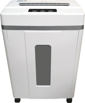 Шредер Office Kit S200TS 0,8x1 белый (секр.P-7) фрагменты 6лист. 25лтр. скобы пл.карты CD