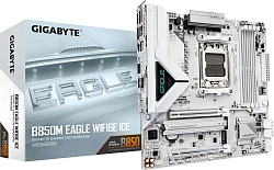 Материнская плата Gigabyte B850M EAGLE WF6E ICE Socket AM5 AMD B850 4xDDR5 mATX AC`97 8ch(7.1) 2.5Gg RAID+HDMI+DP