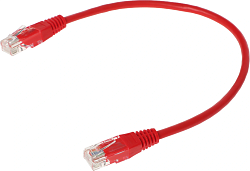 Патч-корд Lanmaster TWT-45-45-0.3-RD RJ-45 вил.-вилка RJ-45 кат.5E 0.3м красный ПВХ (уп.:1шт)