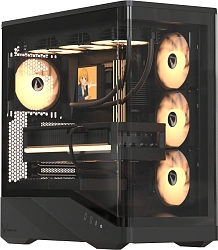 Корпус Formula Crystal U9 черный без БП ATX 5x120mm 3x140mm 2xUSB3.0 1xUSB3.1 audio bott PSU
