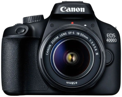 Зеркальный Фотоаппарат Canon EOS 4000D черный 18Mpix Ef-S 18-55mm f/3.5-5.6 2.7" 1080p SDXC Li-ion (с объективом)