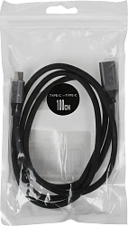 Кабель-удлинитель Premier 5-913 EXT USB Type-C (m) USB Type-C (f) 1м черный (пакет)