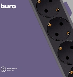 Сетевой фильтр Buro 600SH-16-3-B 3м (6 розеток) черный (коробка)