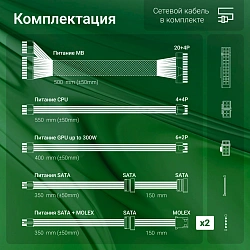 Блок питания Digma ATX 550W DPSU-550W (20+4pin) 120mm fan 4xSATA RTL