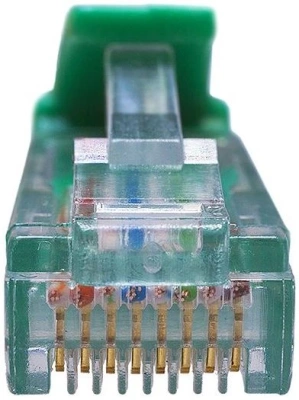 Патч-корд Suprlan 10-0157 UTP RJ-45 вил.-вилка RJ-45 кат.5E 1м зеленый LSZH 26AWG