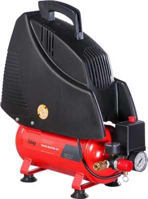 Компрессор поршневой Fubag Wood Master Kit безмасляный 180л/мин 6л 1100Вт красный/черный