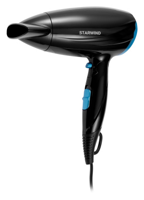 Фен Starwind SHD 7066 1600Вт черный/синий