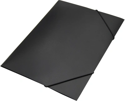 Папка на резинке Silwerhof Eco A4 пластик 0.5мм кор.15мм черный