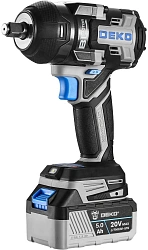 Гайковерт Deko ZKIS20 Pro Max аккум. патрон:квад.1/2" (кейс в комплекте) (083-1089)