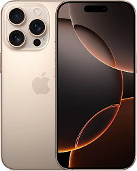 Смартфон Apple A3293 iPhone 16 Pro 128Gb бежевый титан моноблок 3G 4G 1Sim 6.3" 1206x2622 iOS 18 48Mpix 802.11 a/b/g/n/ac/ax/be NFC GPS Protect