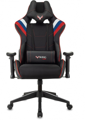 Кресло игровое Zombie VIKING 4 AERO белый/синий/красный ткань/эко.кожа с подголов. крестов. пластик