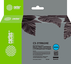 Картридж струйный Cactus CS-3YM62AE 305XL черный (18мл) для HP DeskJet 2320/2710/2720/4120 с чипом