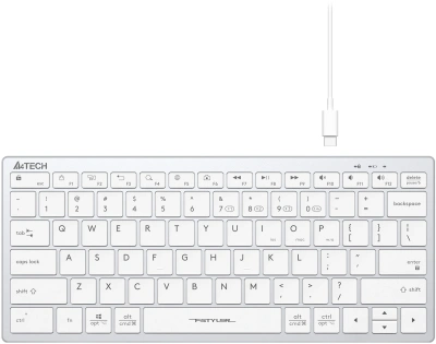 Клавиатура A4Tech Fstyler FBX51C белый USB беспроводная BT/Radio slim Multimedia для ноутбука (FBX51C WHITE)