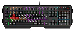 Клавиатура A4Tech Bloody B135N черный USB Multimedia for gamer LED (подставка для запястий) (B135N)