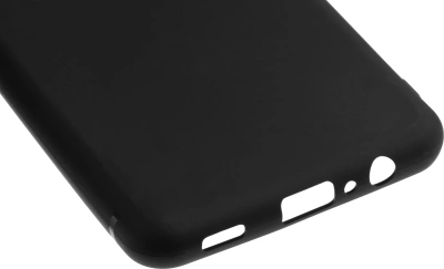 Чехол (клип-кейс) BoraSCO для Samsung Galaxy A12 Silicone Case черный (матовый) (39790)