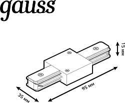 Соединитель Gauss TR105 черный