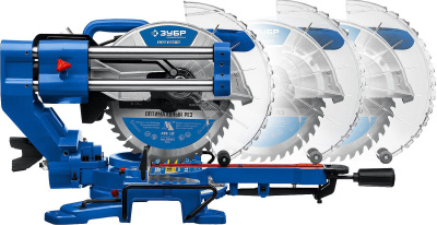 Торцовочная пила Зубр ППТ-255-П 2000Вт 5000об/мин d=255мм