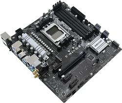 Материнская плата Biostar B650MT-E Pro Socket AM5 AMD B650 4xDDR5 mATX AC`97 8ch(7.1) 2.5Gg RAID+HDMI+DP