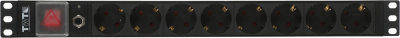 Блок распределения питания Lanmaster TWT-PDU19-10A8P гор.размещ. 8xSchuko базовые 10A