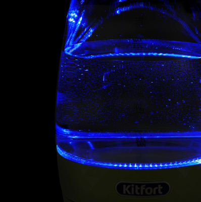 Чайник электрический Kitfort КТ-6123-2 2л. 2200Вт салатовый корпус: стекло/металл/пластик