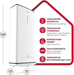 Водонагреватель Ariston Velis Tech R ABS 100 2кВт 100л электрический настенный/белый