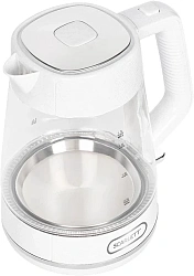 Чайник электрический Scarlett SC-EK27G104 1.7л. 2200Вт белый корпус: стекло/пластик