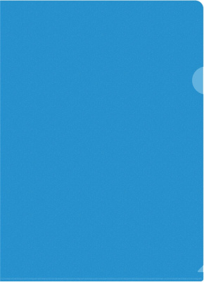 Папка-уголок Buro -E120BU/BLU тисненый A4 пластик 0.12мм синий