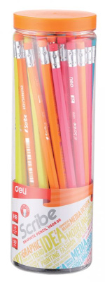 Карандаш ч/г Deli EU50806-1 Scribe HB шестигран. липа ластик