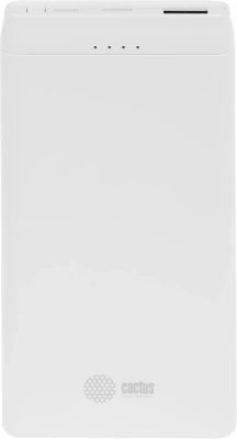 Мобильный аккумулятор Cactus CS-PBFSMT-10000 10000mAh 10.5W 2.1A 2xUSB-A белый