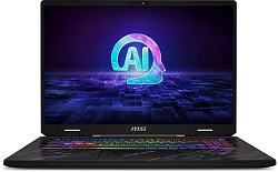 Ноутбук MSI Pulse 17 AI C1VEKG-089XRU Core Ultra 7 155H 32Gb SSD1Tb NVIDIA GeForce RTX4050 6Gb 17" IPS QHD+ (2560x1600) FreeDOS black WiFi BT Cam (9S7-17T311-089)