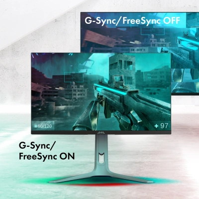 Монитор GMNG 27" Gaming GM-27F15 серый IPS LED 2ms 16:9 HDMI M/M матовая HAS Piv 400cd 178гр/178гр 2560x1440 240Hz G-Sync FreeSync DP Quad 2K (1440p) 6.55кг