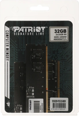 Память DDR5 2x16Gb 4800MHz Patriot PSD532G4800K Signature RTL Gaming PC5-38400 CL40 DIMM 288-pin 1.1В Ret