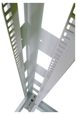 Стойка двухрамная ЦМО СТК-24.2 24U 620ммX800мм направл.под закл.гайки 250кг серый