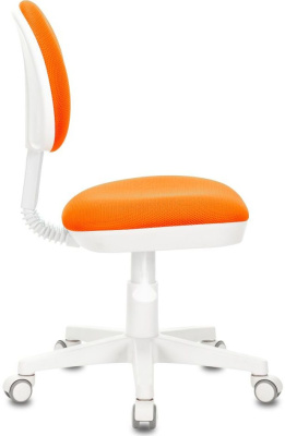 Кресло детское Бюрократ KD-3 оранжевый TW-96-1 крестов. пластик белый